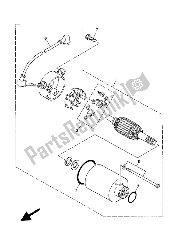 Tutte le parti per il Motore Di Avviamento del Yamaha XV 250 Virago 1994