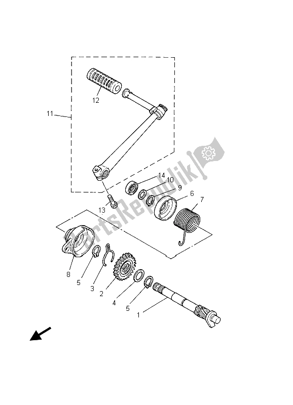 Tutte le parti per il Antipasto del Yamaha PW 80 2003