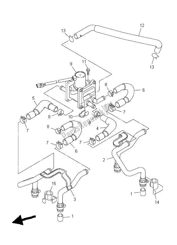 Todas as partes de Sistema De Indução De Ar do Yamaha XJR 1300 2009