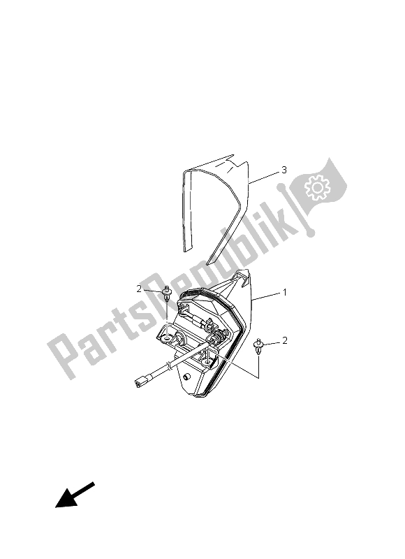 All parts for the Taillight of the Yamaha XP 500 Dnms 2015