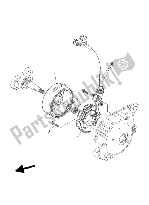 All parts for the Generator of the Yamaha TT R 90 2007