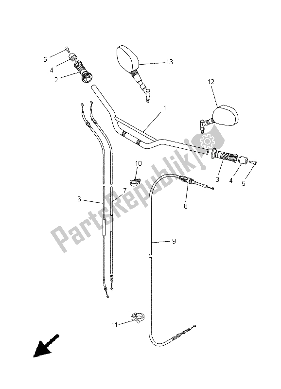 Wszystkie części do Uchwyt Kierownicy I Kabel Yamaha XT 660R 2005