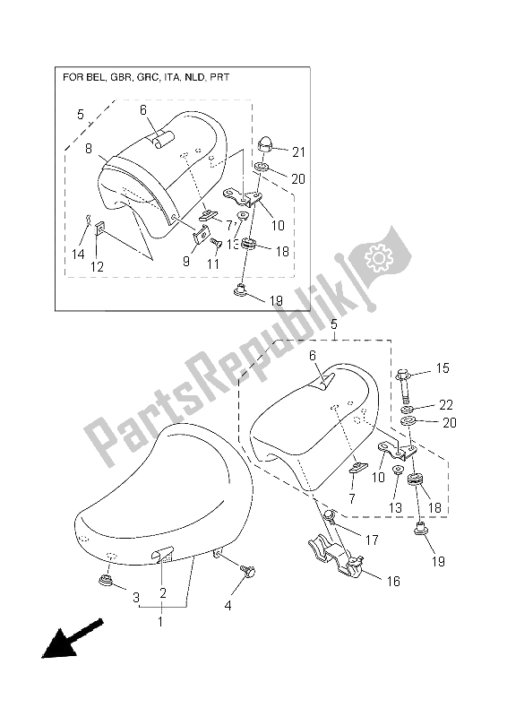 Tutte le parti per il Posto A Sedere del Yamaha XV 125 S 1999