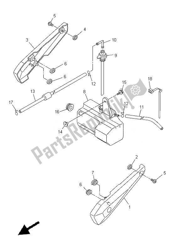 Tutte le parti per il Coperchio Laterale del Yamaha FZ8 N 800 2014