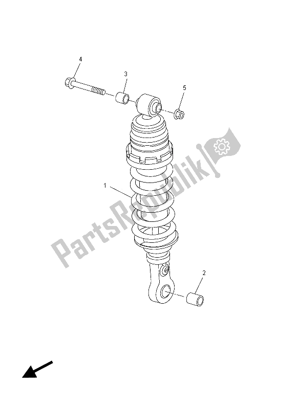 All parts for the Rear Suspension of the Yamaha FZ1 SA 1000 2012