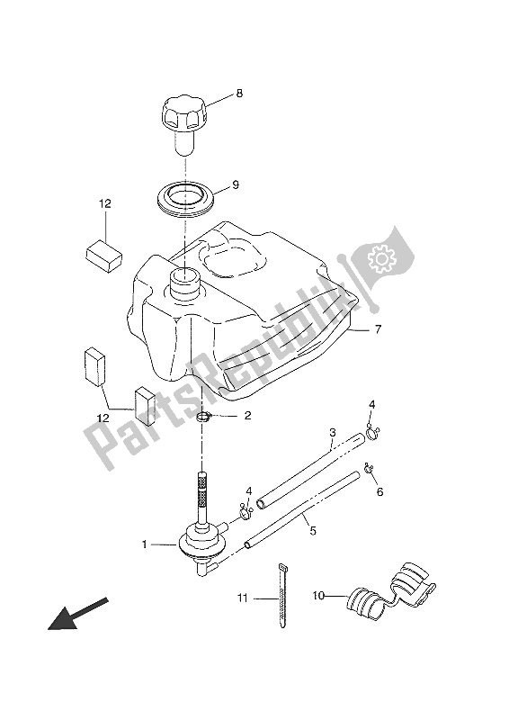Tutte le parti per il Serbatoio Di Carburante del Yamaha CW 50 2016