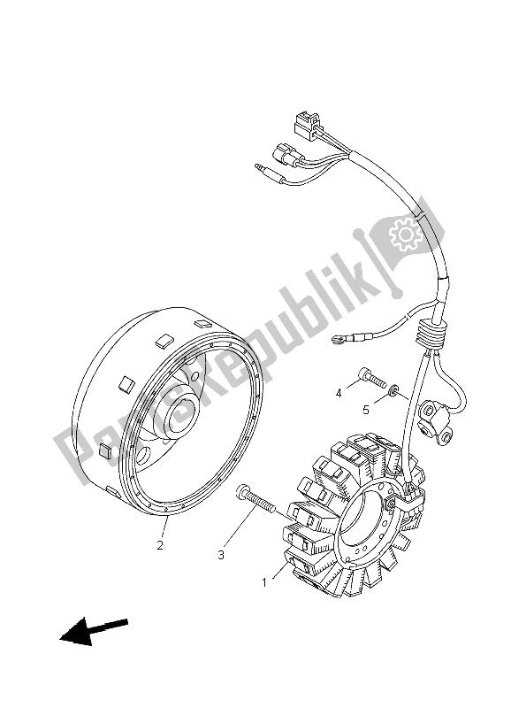 All parts for the Generator of the Yamaha XT 660R 2004