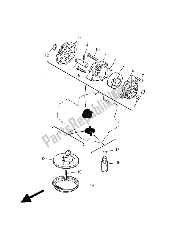 Tutte le parti per il Pompa Dell'olio del Yamaha XJ 600N 2000