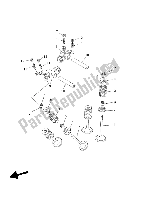 All parts for the Valve of the Yamaha XT 660 ZA Tenere SE 2011