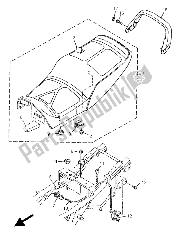 Todas las partes para Asiento de Yamaha XJR 1200 1997