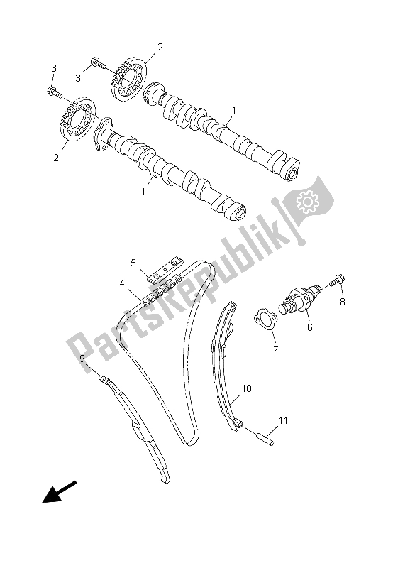 Todas las partes para árbol De Levas Y Cadena de Yamaha FJR 1300A 2003