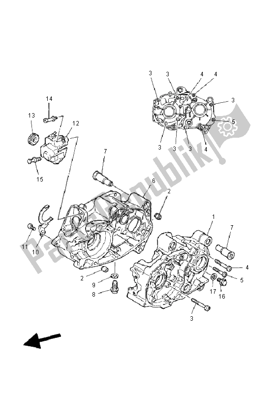 Todas as partes de Bloco Do Motor do Yamaha PW 80 2008