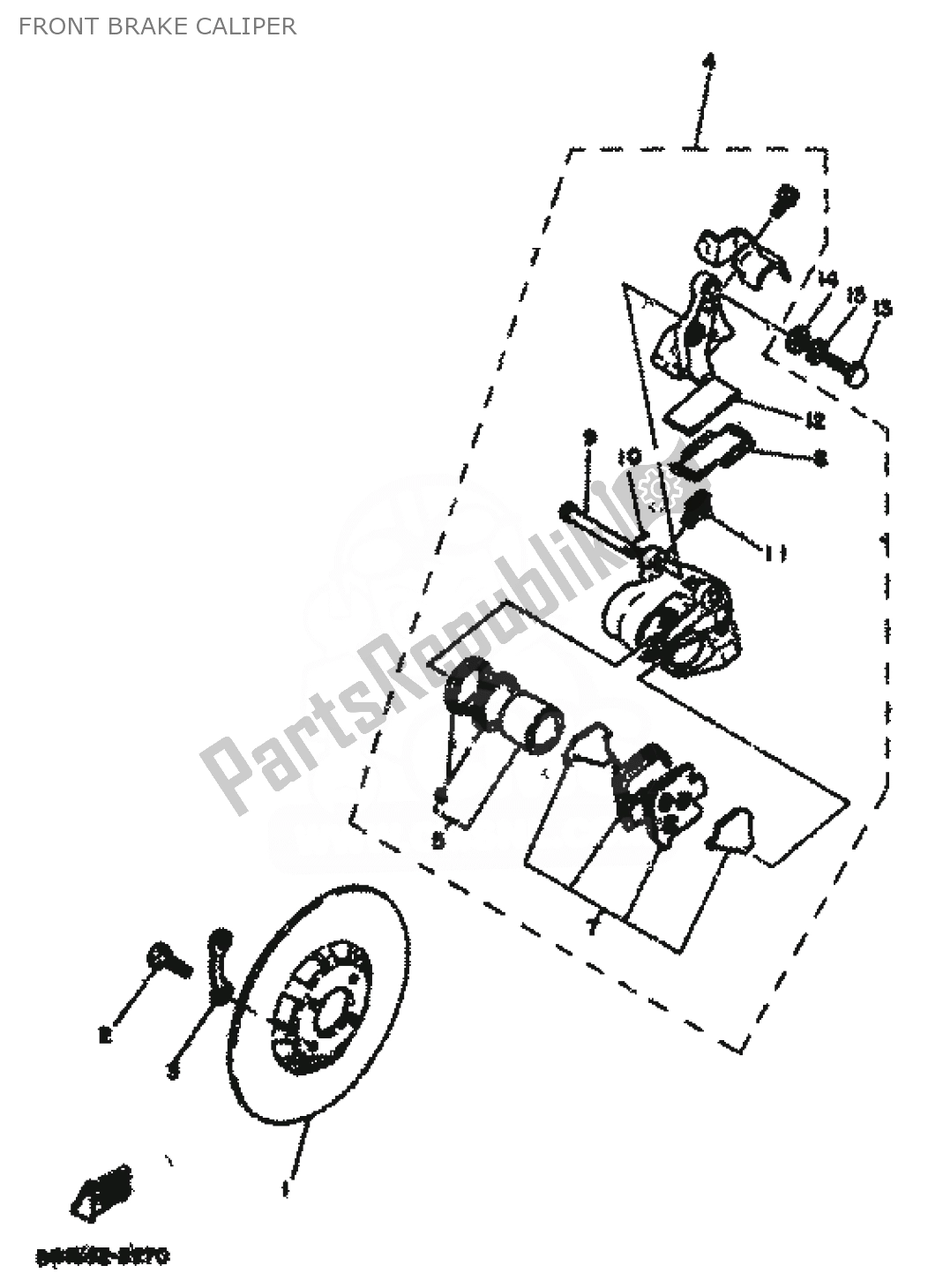 Toutes les pièces pour le étrier De Frein Avant du Yamaha RD 80 1982