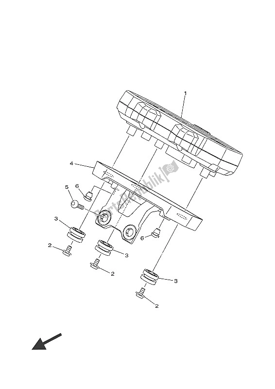 All parts for the Meter of the Yamaha MT-07 A 700 2016