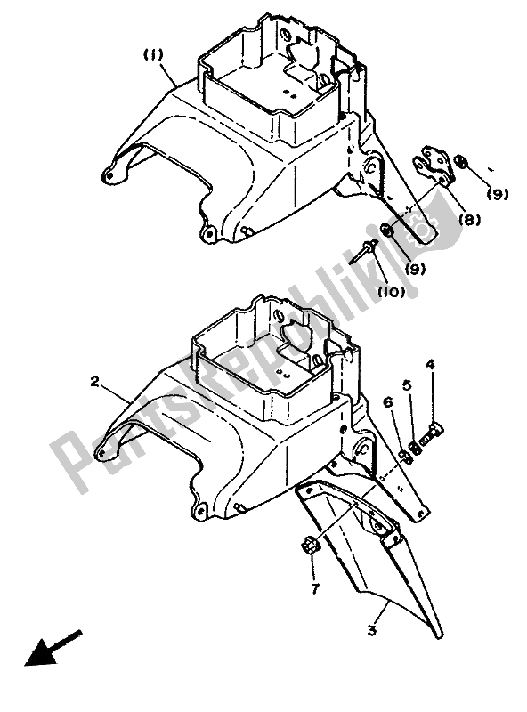 Toutes les pièces pour le Alternatif (garde-boue) (pour Dk) du Yamaha XTZ 750 Supertenere 1993