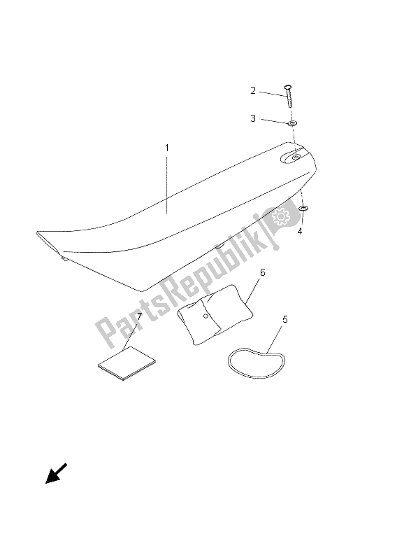 Tutte le parti per il Posto E Corriere del Yamaha DT 50R SM 2005