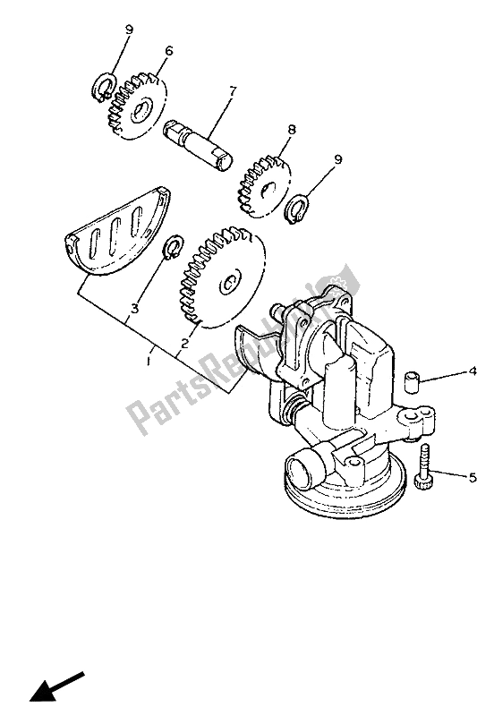 Toutes les pièces pour le La Pompe à Huile du Yamaha XVZ 13 TD Venture Royal 1300 1990