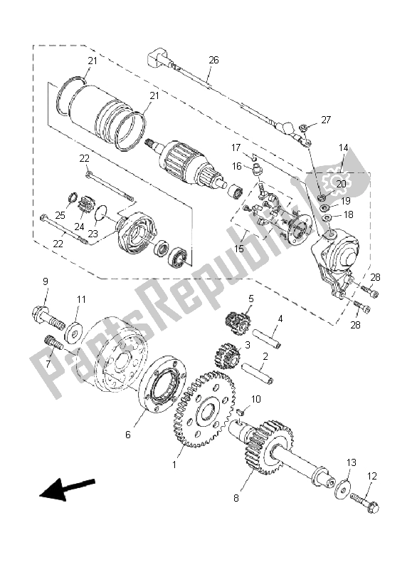 Todas las partes para Inicio de Yamaha MT 01 5 YU3 1670 2006