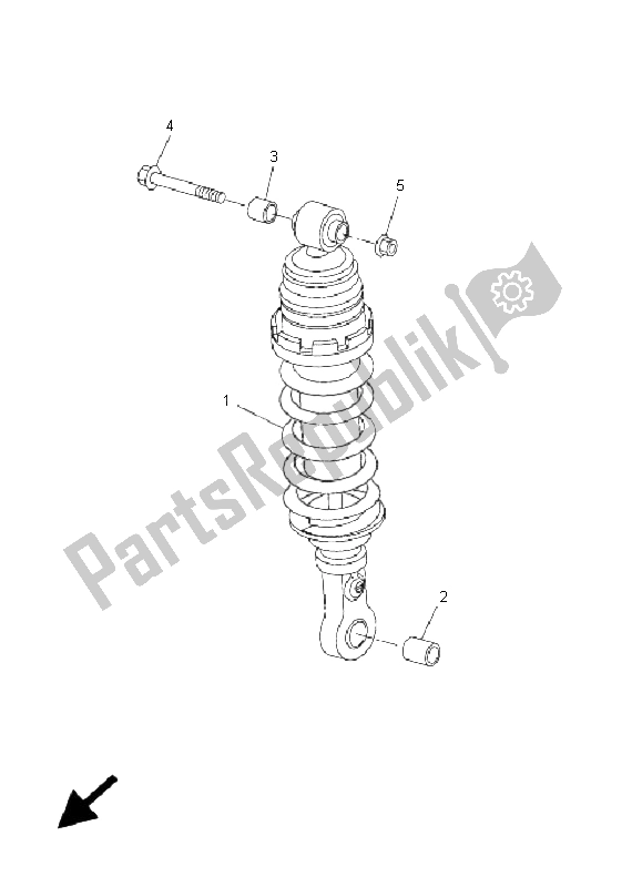 Wszystkie części do Tylne Zawieszenie Yamaha FZ1 NA Fazer 1000 2008