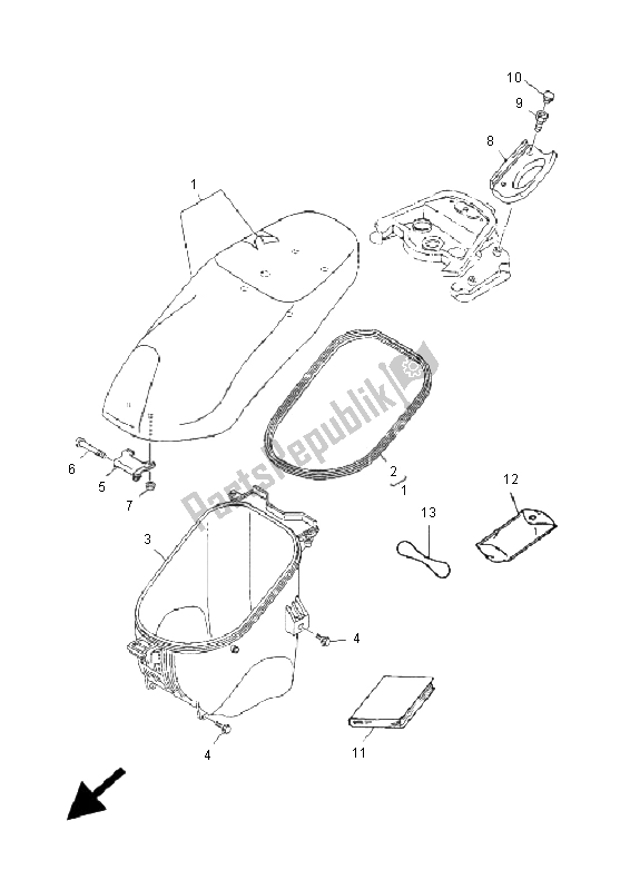 Todas las partes para Asiento de Yamaha YN 50 Neos 2005