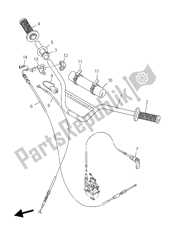 Tutte le parti per il Maniglia E Cavo Dello Sterzo del Yamaha TT R 90E 2006