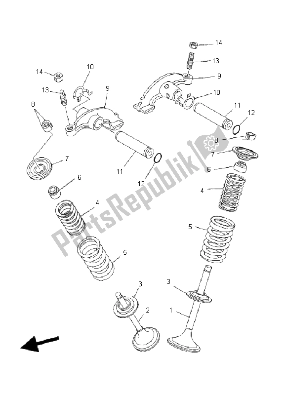 Tutte le parti per il Valvola del Yamaha YFM 350R 2006