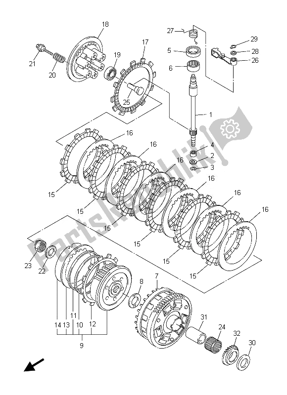 Todas las partes para Embrague de Yamaha FZ8 SA 800 2013