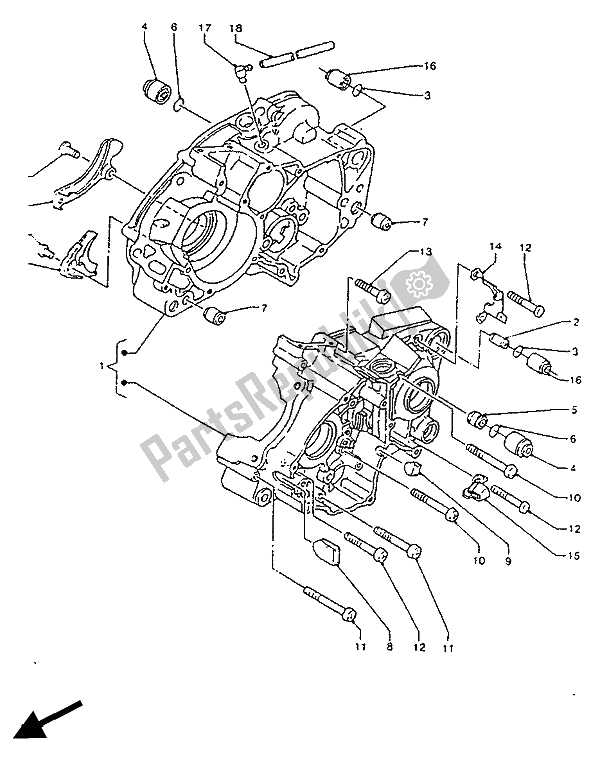 Toutes les pièces pour le Carter du Yamaha TZR 125R 1992