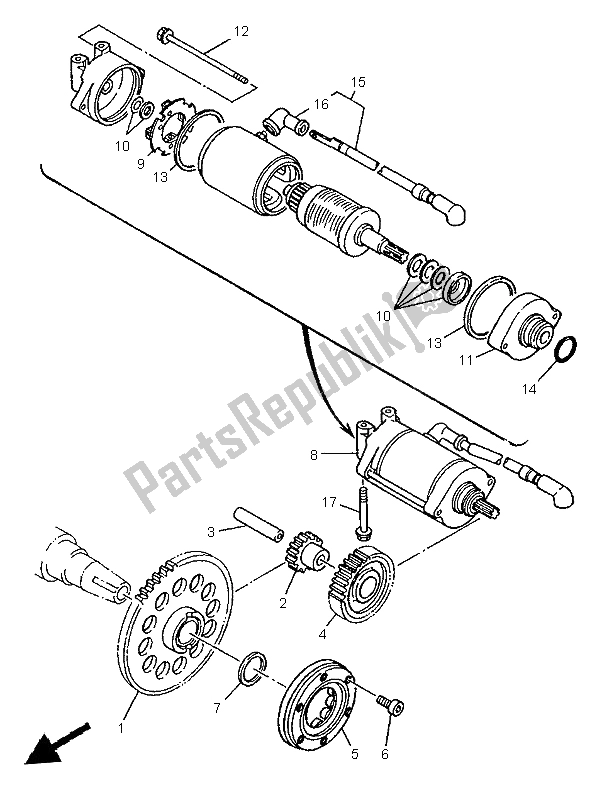 Todas las partes para Embrague De Arranque de Yamaha TDM 850 1999