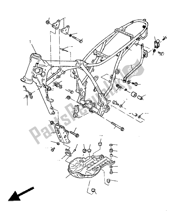 All parts for the Alternate Frame (eu) of the Yamaha TT 600E 1998