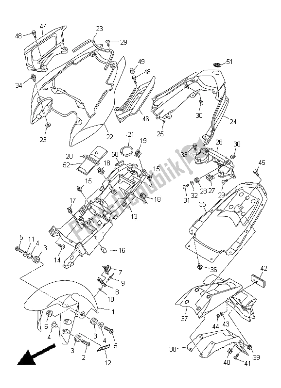 Wszystkie części do B? Otnik Yamaha FZ8 SA 800 2012