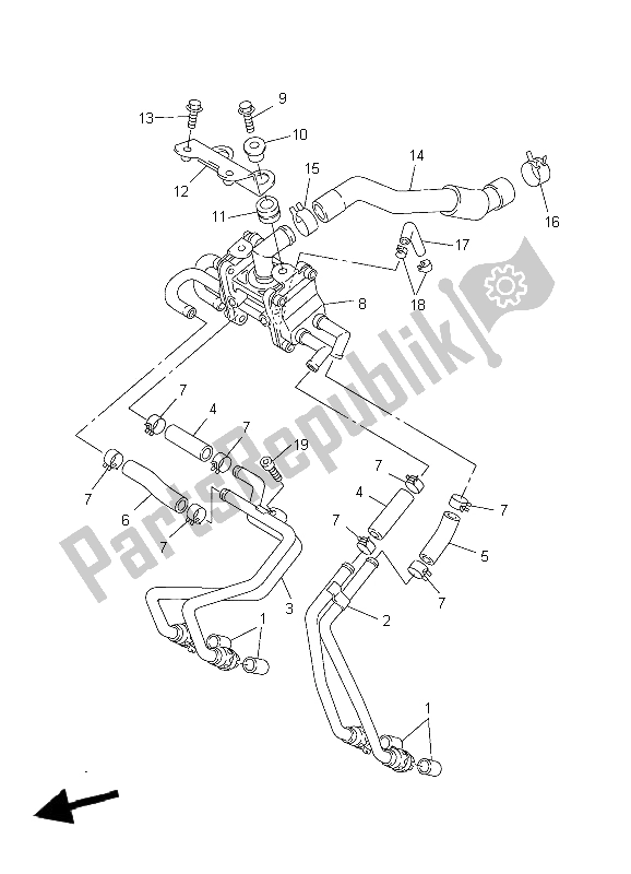 All parts for the Air Induction System of the Yamaha FZS 1000 S Fazer 2004