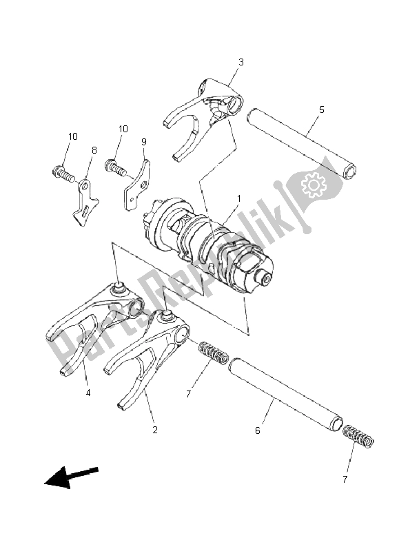 Tutte le parti per il Camma Cambio E Forcella del Yamaha XT 1200Z Tenere 2011