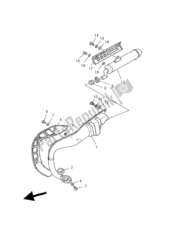 Toutes les pièces pour le échappement du Yamaha PW 80 2004