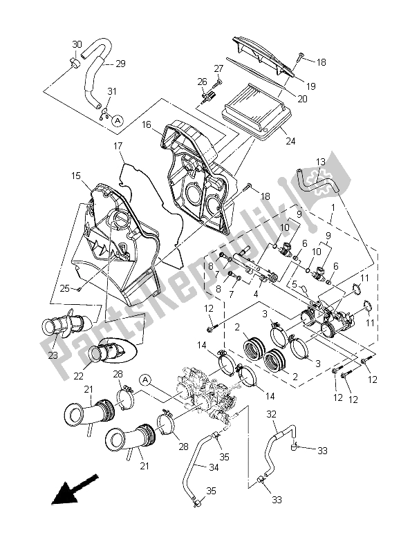 Wszystkie części do Wlot Yamaha XP 500 2014