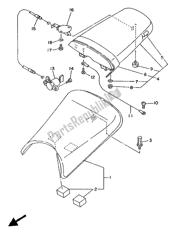 Todas las partes para Asiento de Yamaha TZR 125 1993