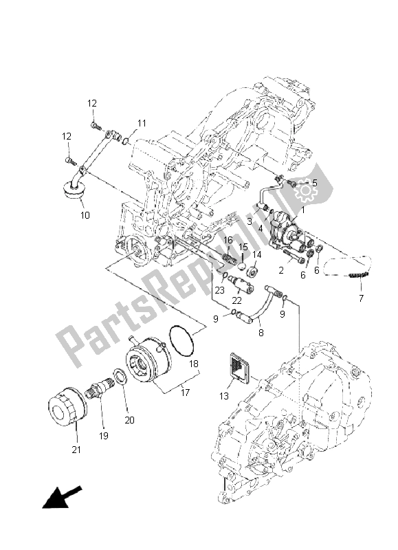 Wszystkie części do Pompa Olejowa Yamaha XP 500 T MAX 2008