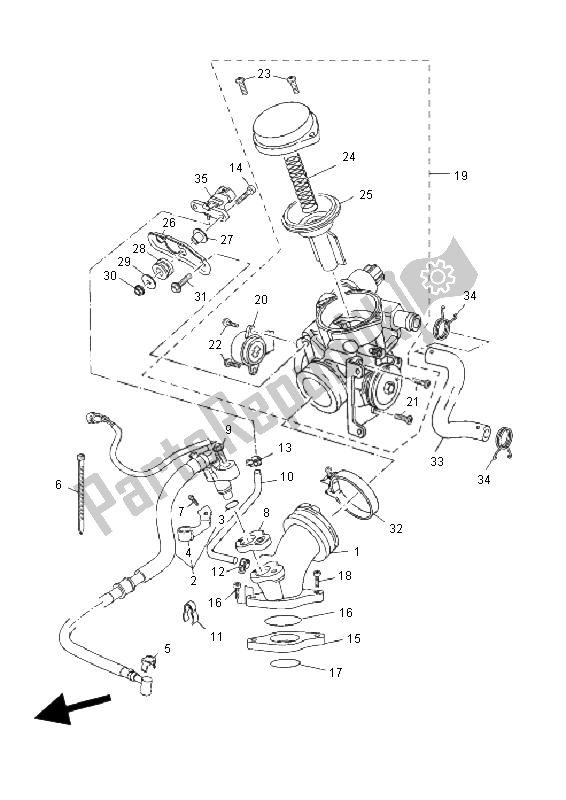 Toutes les pièces pour le Admission du Yamaha YP 250R X MAX 2011