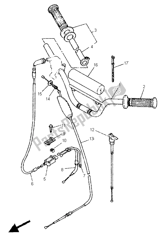 Toutes les pièces pour le Poignée Et Câble De Direction du Yamaha PW 80 1995