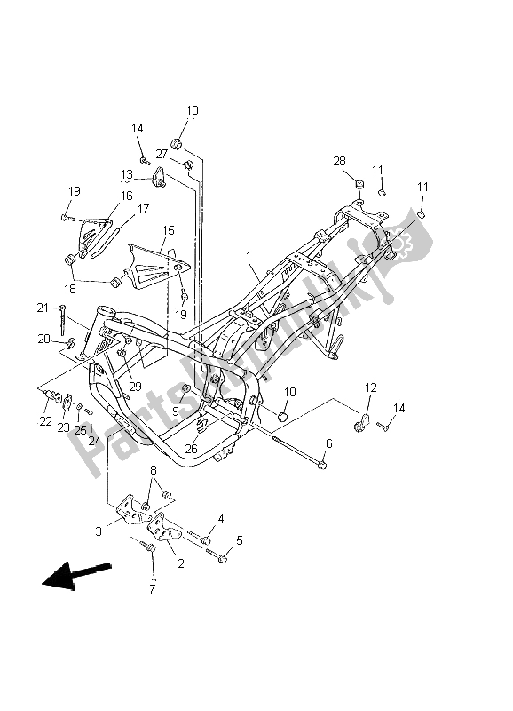 Toutes les pièces pour le Cadre du Yamaha XJ 600N 2002