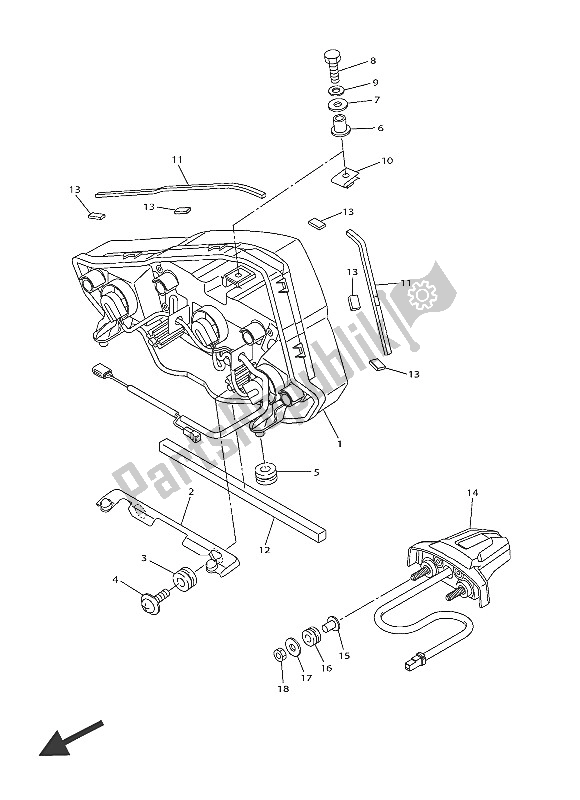 Todas las partes para Luz De La Cola de Yamaha FJR 1300A 2016