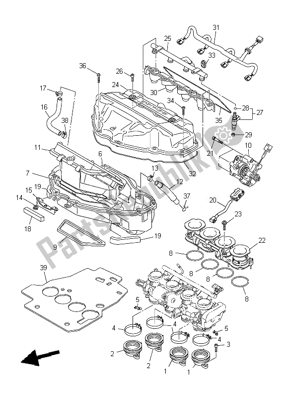 Tutte le parti per il Presa del Yamaha YZF R6 600 2010