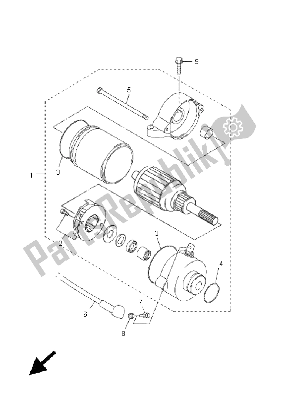 Todas las partes para Motor De Arranque de Yamaha FJR 1300A 2008