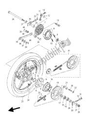 roue arrière (pour roue coulée - modèle: 5d64)