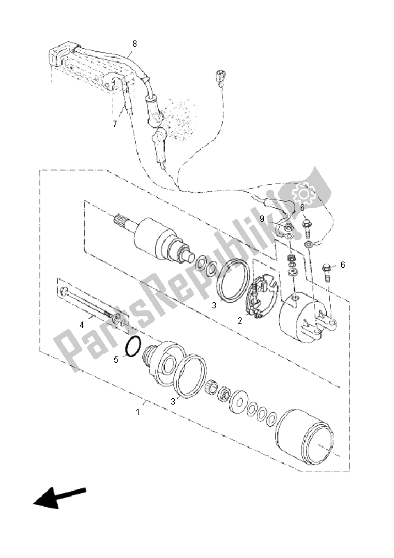 All parts for the Starting Motor of the Yamaha YP 250R Sport X MAX 2011