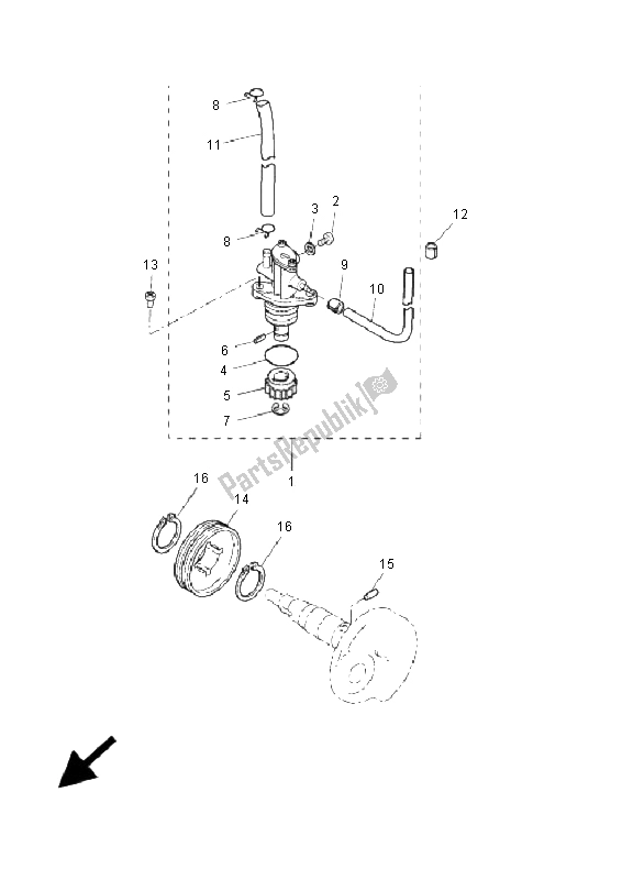 All parts for the Oil Pump of the Yamaha CW 50N BWS 2005