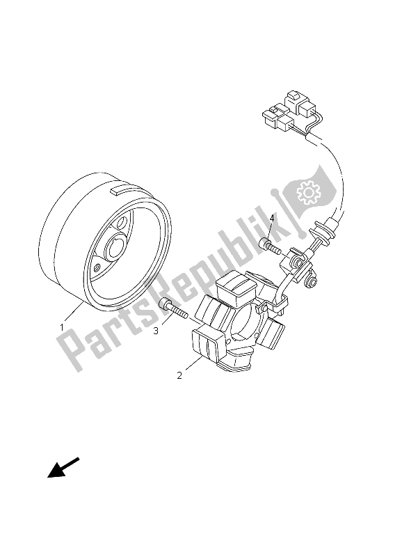 Tutte le parti per il Generatore del Yamaha TT R 125E SW LW 2003