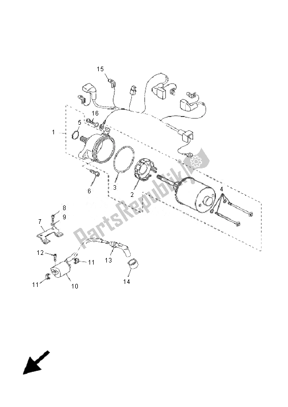 Alle onderdelen voor de Start De Motor van de Yamaha YP 125R X MAX 2007
