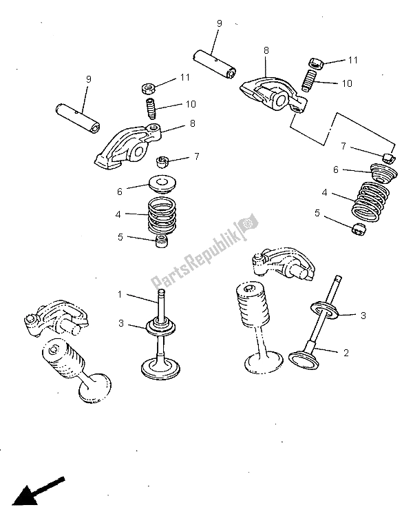 Todas las partes para Válvula de Yamaha XVS 650 Dragstar 1997