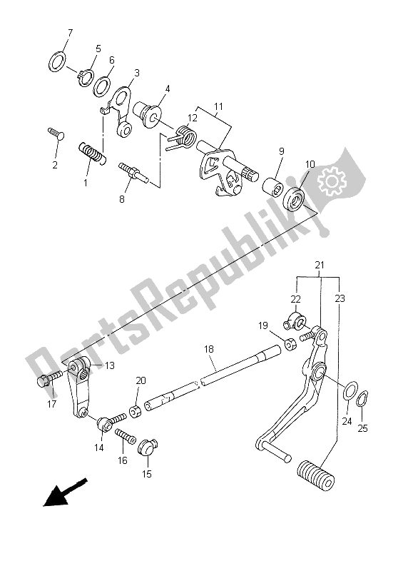 Tutte le parti per il Albero Del Cambio del Yamaha YZF R6 600 1999